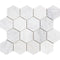 Oriental White Hexagon Mosaic Tile 3x3"